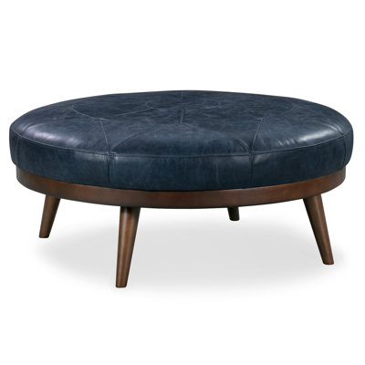 Gio Full-Grain Genuine Italian Leather Ottoman