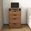 Bureau de coiffeuse 3-en-1 avec miroir lumineux et tabouret de rangement