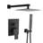 12" Matte Black Rain Shower Head For Wall Mount - Self-Cleaning Nozzle Invigorating Bath Experience, Compatible With Any Standard Arm, Adheres To American Pipe Connections Pleasant Shower, Connection