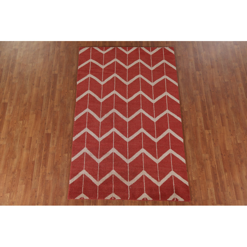 Tapis oriental rouge fait à la main 5 x 8 Gabbeh