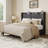 Modern Tufted Upholstered Bed In Velvet Or Linen With Charging Station & Headboard Shelf, High Clearance Under Bed Storage-290350262-290350264