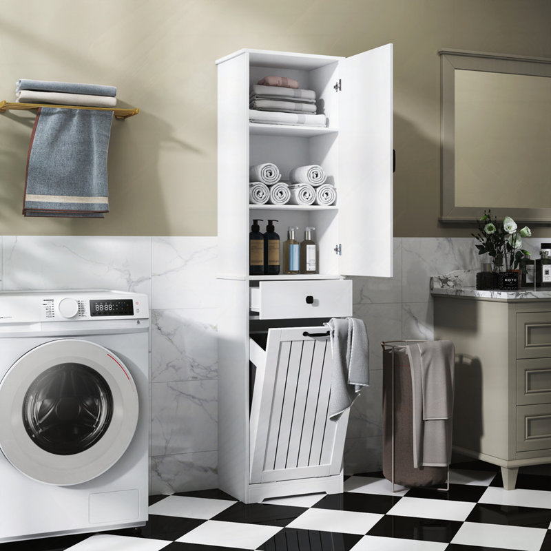 18.11"Bathroom Storage Cabinet with 1 Storage cabinet and 1 Drawer