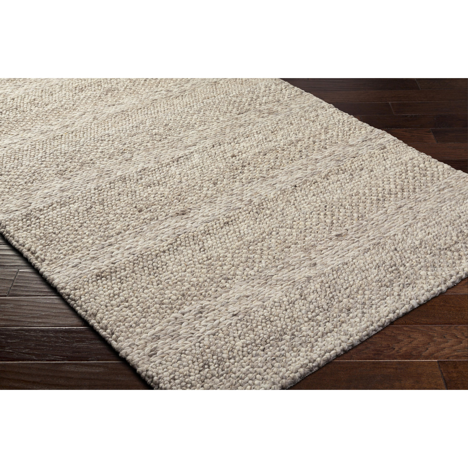 Amarilla Handmade Wool Beige Rug, Rectangle 2' x 3'