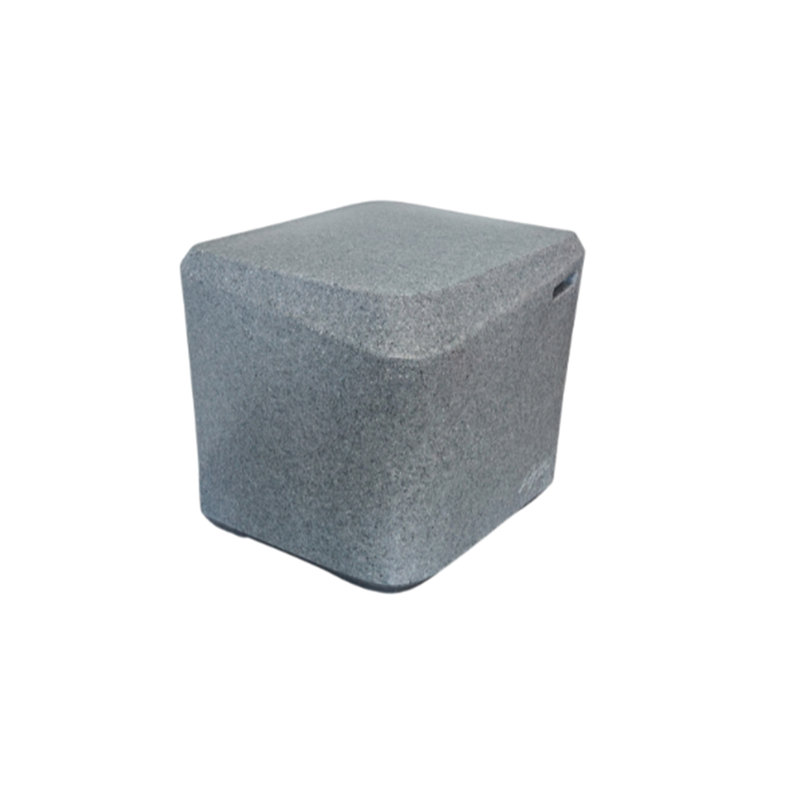 Caomhan Rectangular Outdoor Side Table, 13Cm W x 12Cm L x 14Cm H, Grey Granite