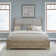 Chantee Upholstered Bed, Dresser & Mirror Set