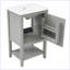 Meuble-lavabo moderne avec lavabo et porte à fermeture douce-102422844