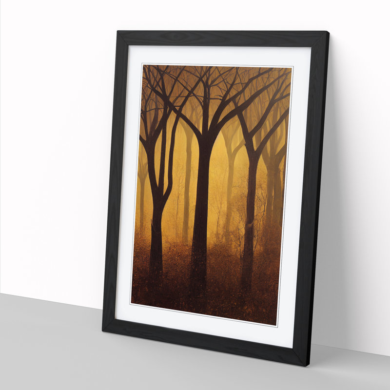 Meisner Indian Forest - Picture Frame Print, 64cm H x 46cm W x 2cm D, Black