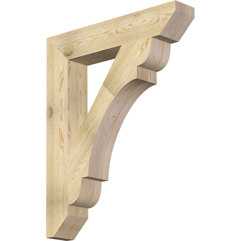 H 6 po x l 40 po x Support en bois / corbeau, H 42 po x l 6 po x P 34 po, Sapin de Douglas