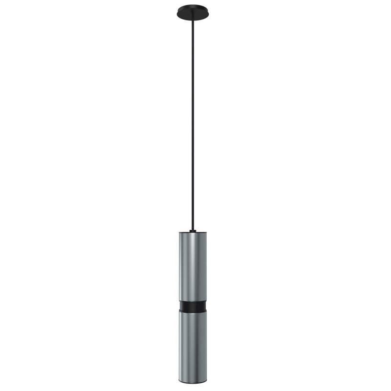 1 - Light Pendant, 13" H x 3" W x 3" D, Dark Gray/Black