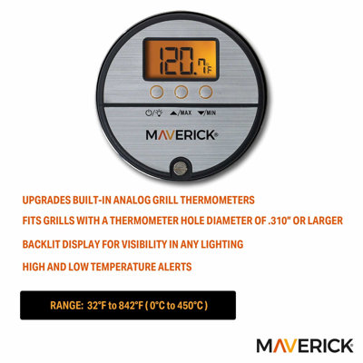 Professional Thermocouple Grill Thermometer With .310" Shaft