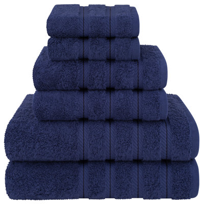 Ensemble de serviettes de bain 100% coton de qualité supérieure, collection 6 pièces Darcelle super douce et absorbante
