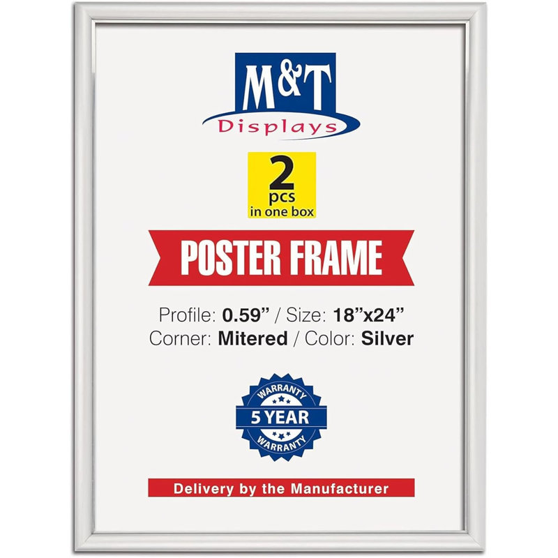 Cadre en aluminium 18 x 24 pouces M&T