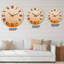 Orange Sun Print III - horloge murale moderne-60327362