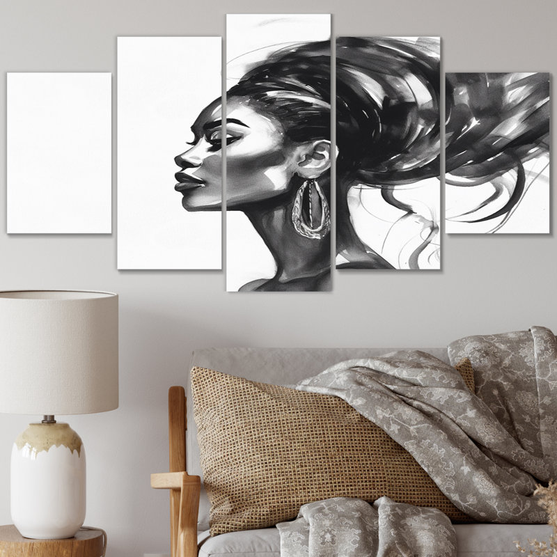Ensemble de 5 décorations murales en métal