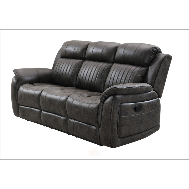 Grey Reclining Sofa