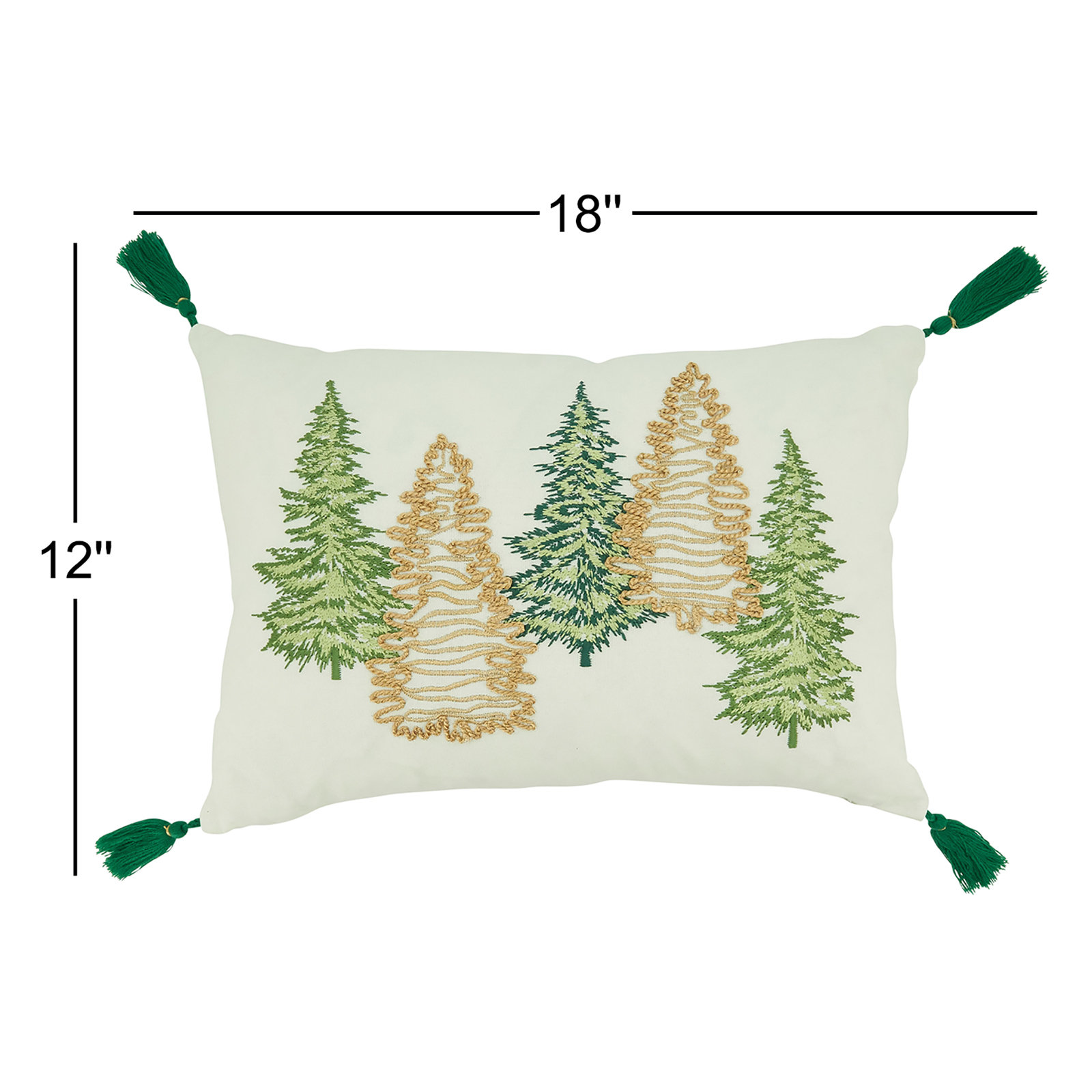 Merry Martinique Collection Tassels Cotton Throw Pillow, Pillow Cover Only - No Insert