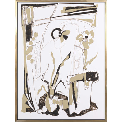 «Pots of Two Flowers», peinture sur toile à cadre flottant