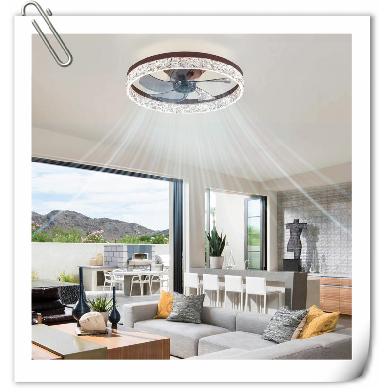 Ventilateur de plafond Myhrren, Brun