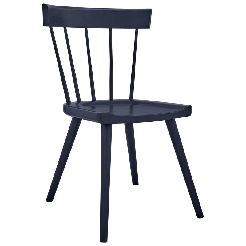Modway Sutter Wood Dining Side Chair, 1, Midnight Blue