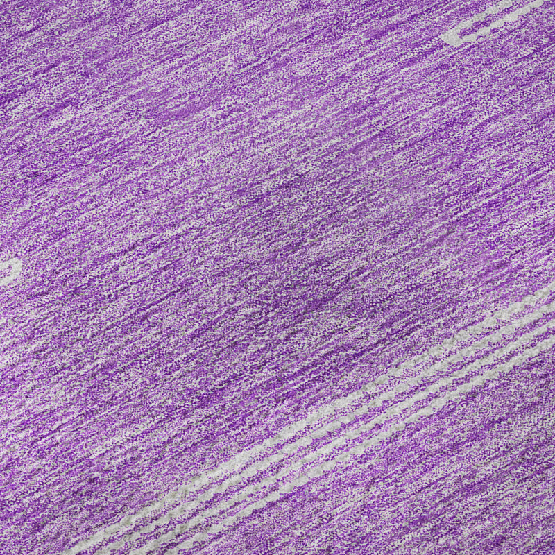 Lavender Rectangular Washable Synthetic Rug, 2'6" x 3'10"