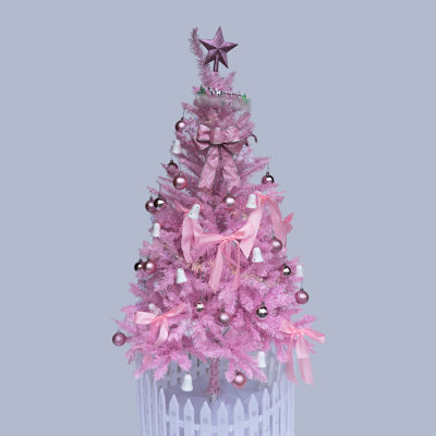 6ft Christmas Tree In Pink, Versatile For Year-round Celebrations Artificial Enhancing Festive Mood Any Room