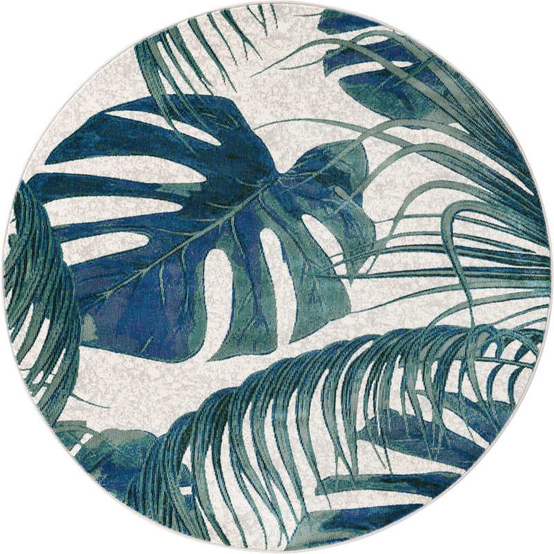 Abira Floral Indoor Rug, Round 5'3"