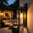 Set of 2 Classic Black Outdoor Wall Lanterns - 14" Weatherproof Metal Sconce with Clear Glass for Porch, Garage & Patio Lighting