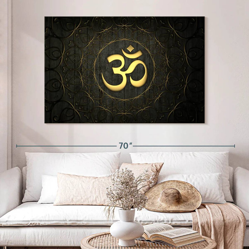 'Golden Om Symbol, 20" H x 30" W