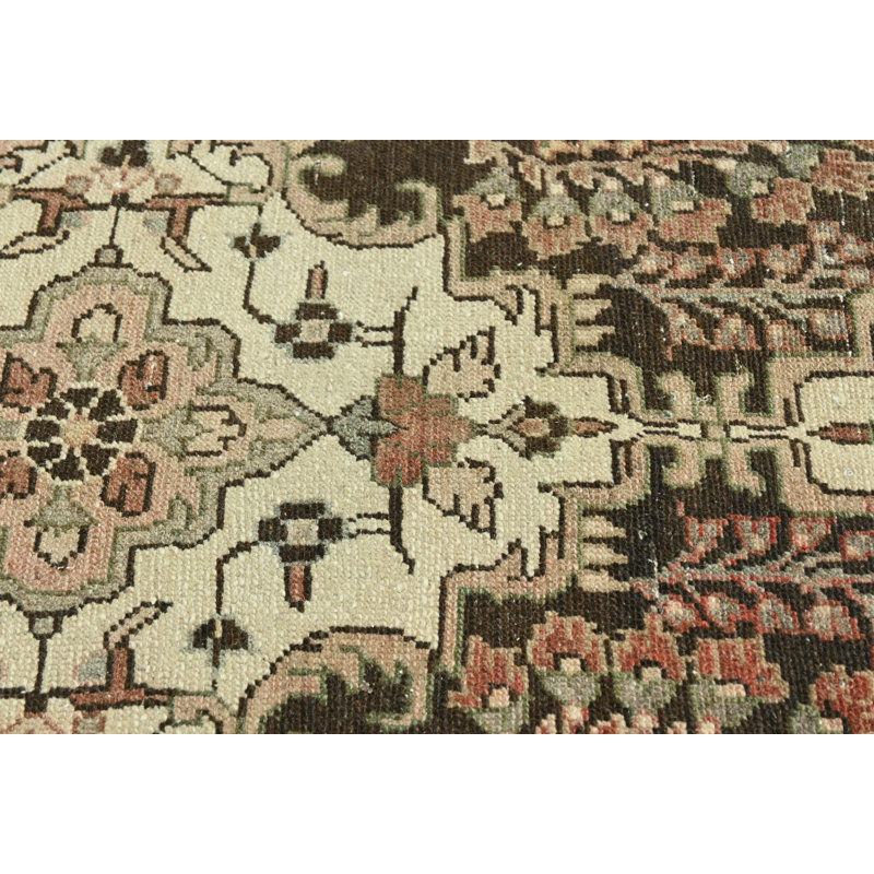 Tapis de couloir oriental antique délavé 3 pi 3 po x 9 pi 6 po