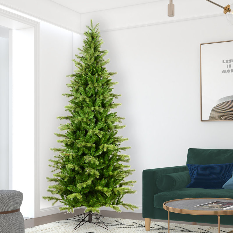 Vickerman 9'' X 52" Balsam Spruce Slim Artificial Christmas Tree, Unlit, 7.5'