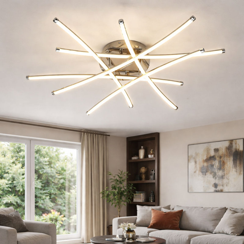 Plafonnier encastré 6 lumières DEL 32 po