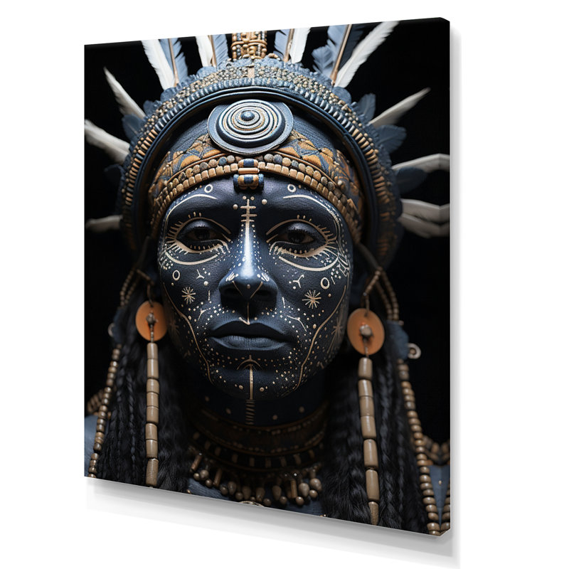 Native Tribal Markings - Impression, H 44 po x l 34 po x P 1,5 po, Toile tendue