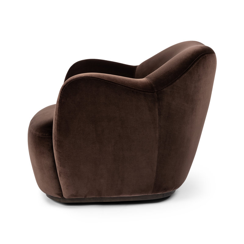 Julius Swivel Chair, Surrey Cocoa Velvet