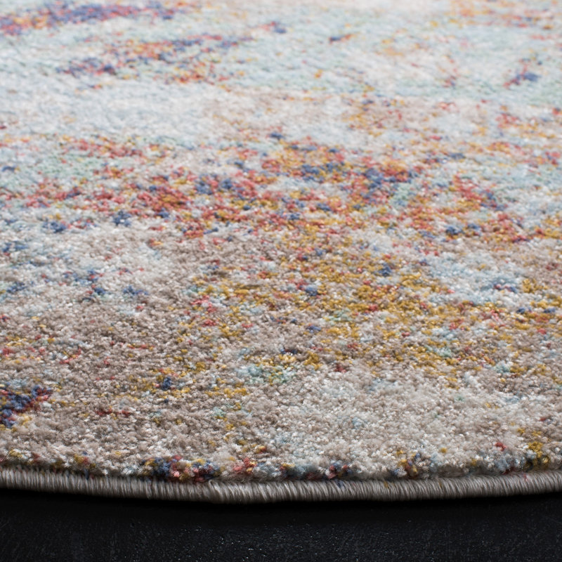 Kallie Performance Abstract Rug, Round 6'7"