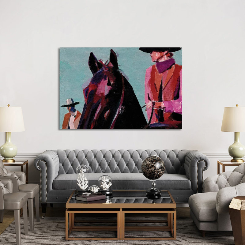 Twin Riders 1 Piece Wall Art on Canvas, 101.6 cm H x 152.4 cm W x 3.175 cm D, Does Not Apply