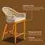 Maderson Outdoor 24.4'' Counter Stool