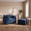 40.15" Oversized Chenille Accent Chair with Ottoman, Deep Seat Lounge Chair-1814967328