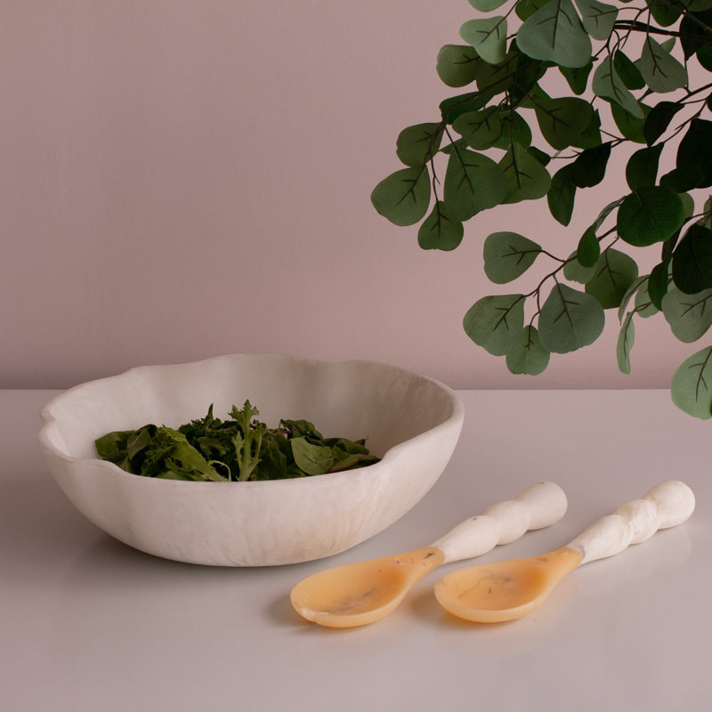 Couverts à salade en sorbet RESIN, Noix de coco
