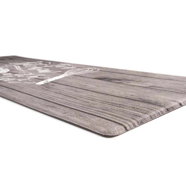 Kahaleelah Anti-Fatigue Mat Gracie Oaks Color: Black/Orange/Red, Mat Size: Rectangle 1'8 x 3'6