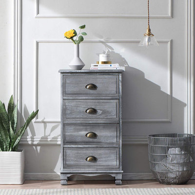 Stockport Solid Wood 45cm W 4 - Drawer Chest of Drawers