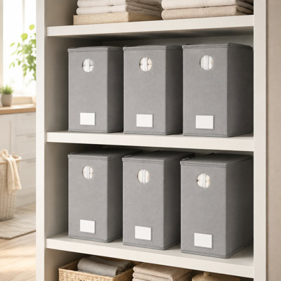 Ensemble de 6 organisateurs de draps pliables et rangement avec fenêtre transparente, rangement pour draps de garde-robe, dossier de literie pour literie grand et très grand