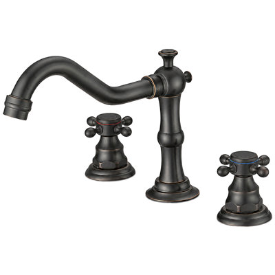 2-handle Bathroom Faucet with Drain Assembly