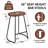 llle Solid Wood Backless Saddle Seat with Footrest Stool Set-1183390028-1183390024-1183390070