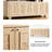 82.68"Solid Oak Sideboard in Natural Finish