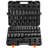 Impact Sockets Set 43pcs 6-Point 1/2in Drive Bit Ratchet