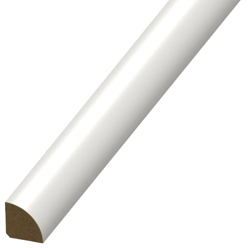 Quart de rond résistant à l'humidité, Blanc