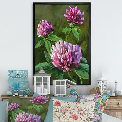 Fleurs sauvages mauves II - Peinture