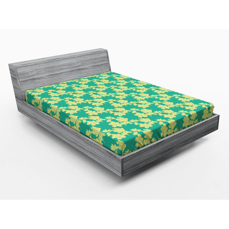 Microfiber Floral Fitted Sheet, Full Fitted Sheet