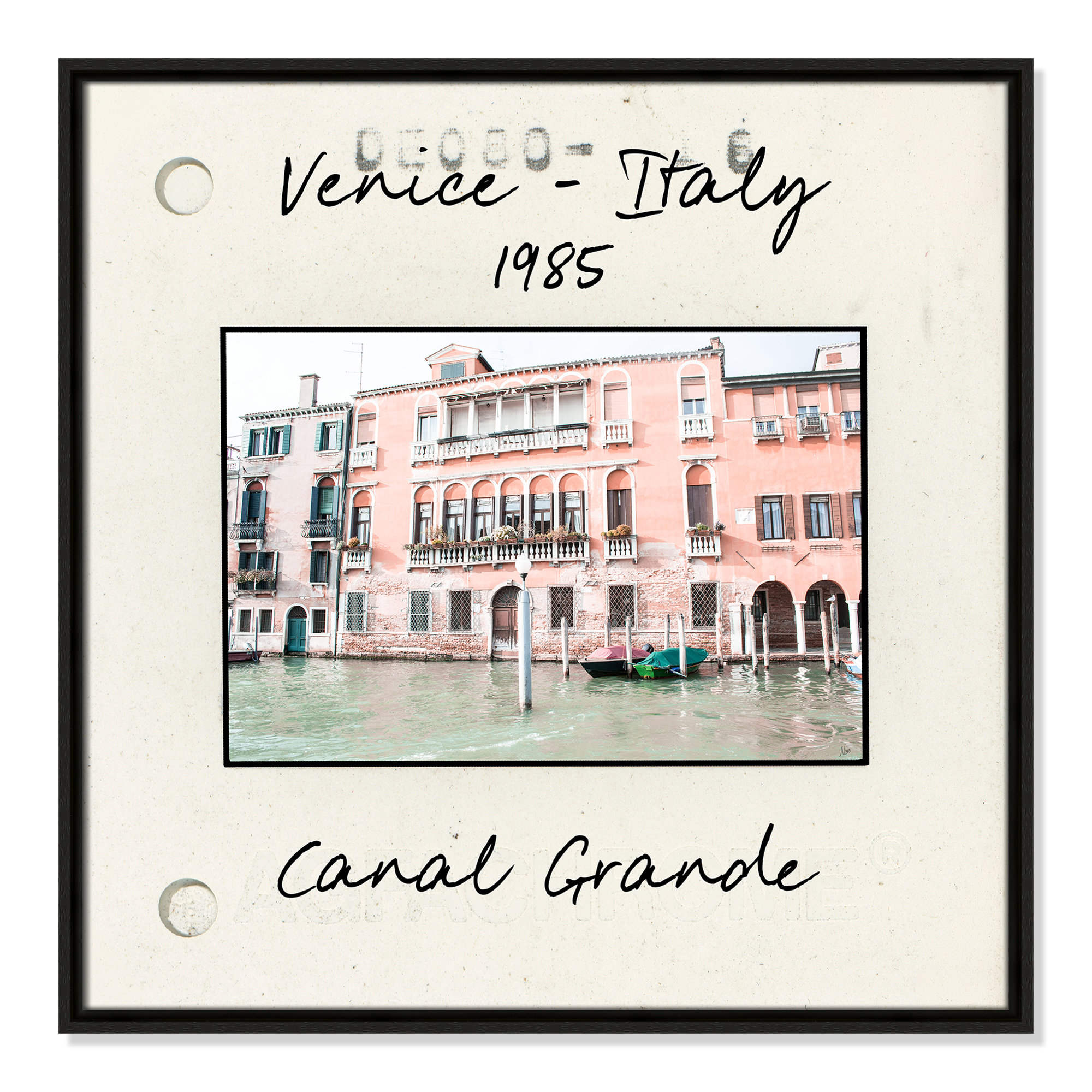 Venice, Italy - Grand Canal Print by Nan, Espresso Floater Framed Canvas, 25.5" H x 25.5" W x 2" D