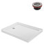 Base de douche en acrylique de coin l 48 po x P 36 po avec drain Streamline